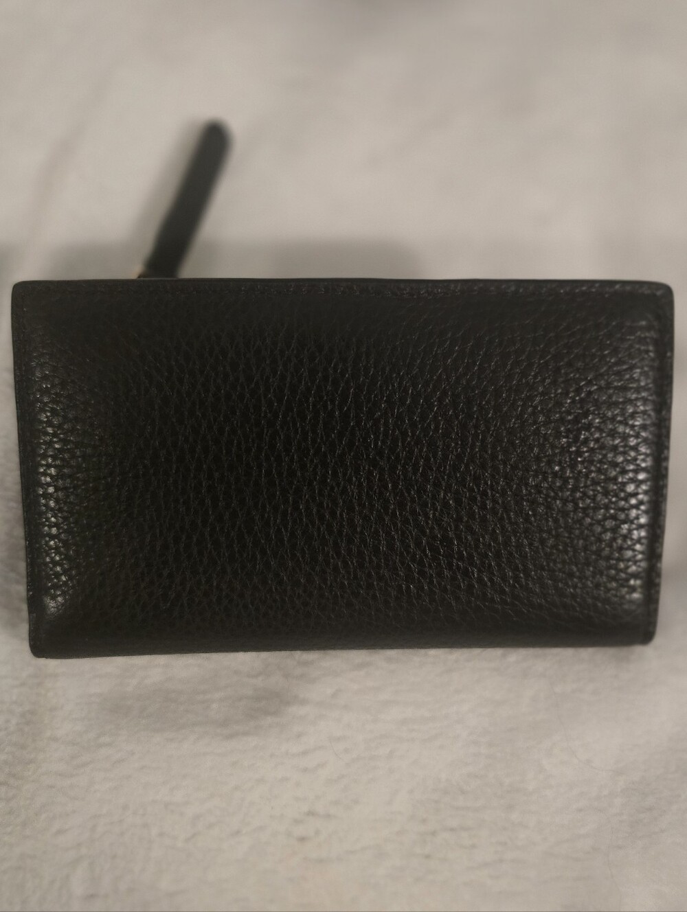 kate spade Black Pebbled Leather Zip Card Case with Gold Logo. - Picture 5 of 6